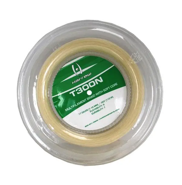Harrow T300N - Blanc - Bobine Cordage de Squash 110m
