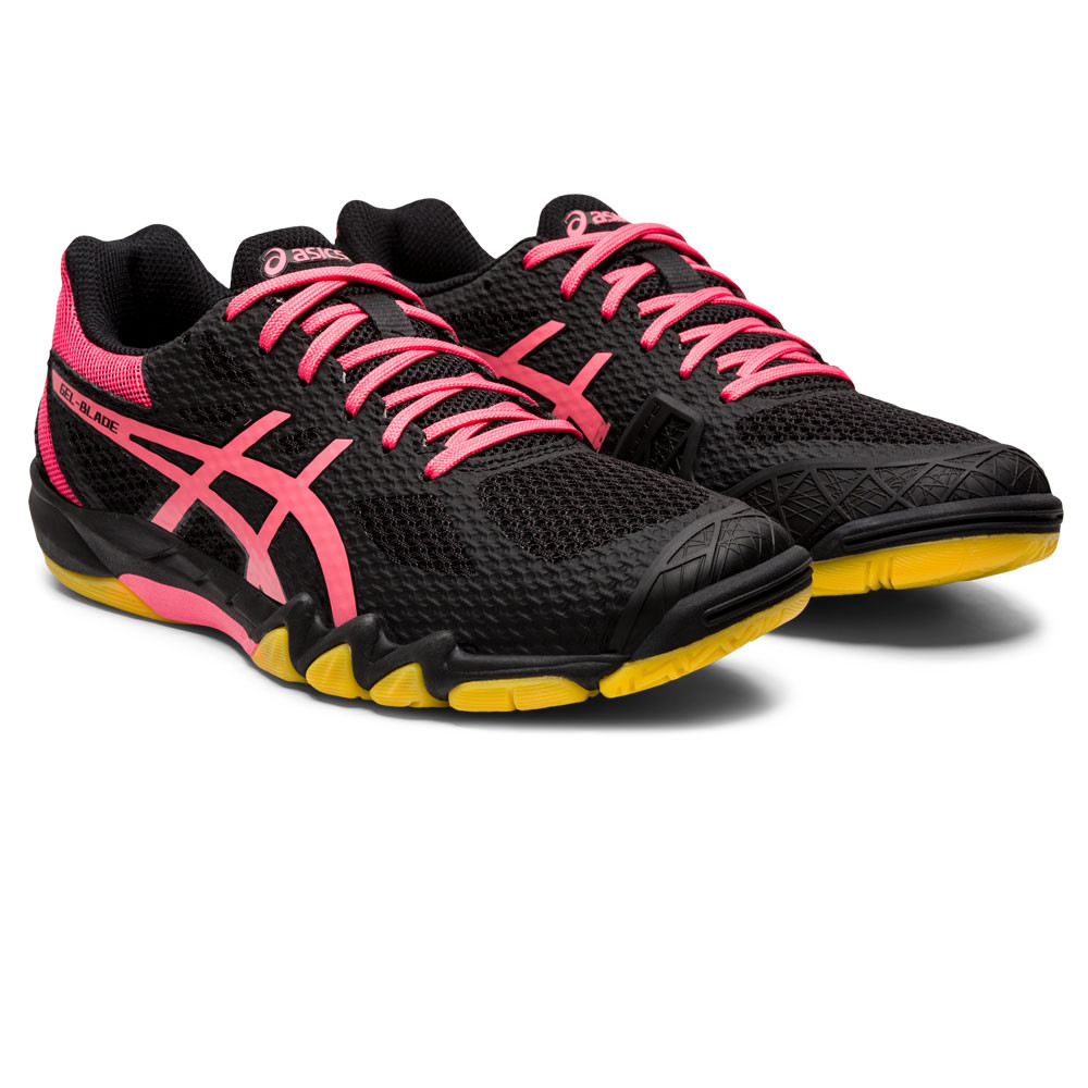 Asics Gel Blade 7 - Black / Pink Cameo - Chaussure de Squash / Racquetball